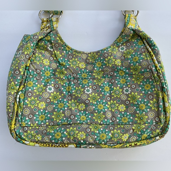 Vera Bradley Lemon Parfait Large Hobo Shoulder Bag Handbag Purse Retired - Picture 7 of 10